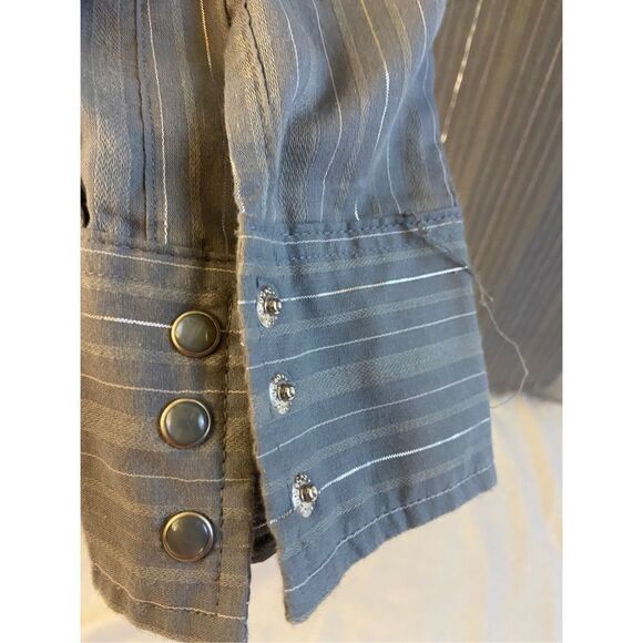 Wrangler wrancher xlt cowboy snap button MTW0004 gray metallic western cowboy - Picture 6 of 6